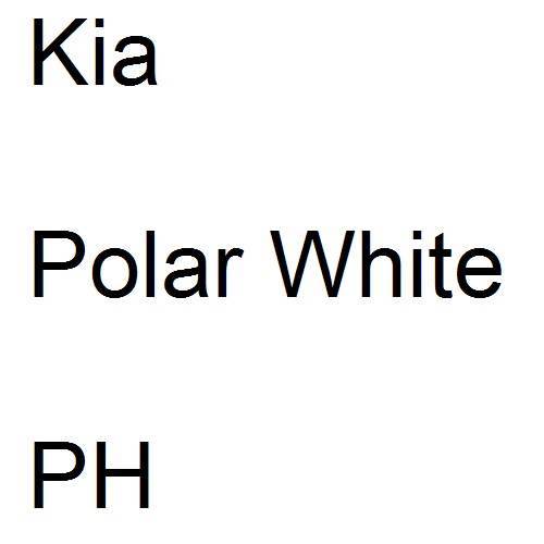 Kia, Polar White, PH.